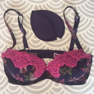 Agent Provocateur Floral Plunge Bra